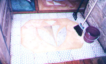 piso com cimento queimado polimérico