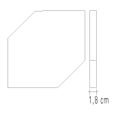 Ladrilho Hidráulico Liso Hexgonal p / tozeta 10cm Cod. L27 (20 x 20 cm)