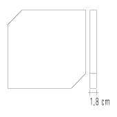 Ladrilho Hidráulico Liso Hexgonal p / tozeta 5cm Cod. L31 (20 x 20 cm)