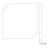 Ladrilho Hidráulico Liso Hexagonal p / tozeta 5cm Cod. L42 (25 x 25 cm)