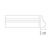 Ladrilho Hidráulico Barra Decorativo / Roda meio Decorativo Cod. L52 (5,7 x 20 cm)
